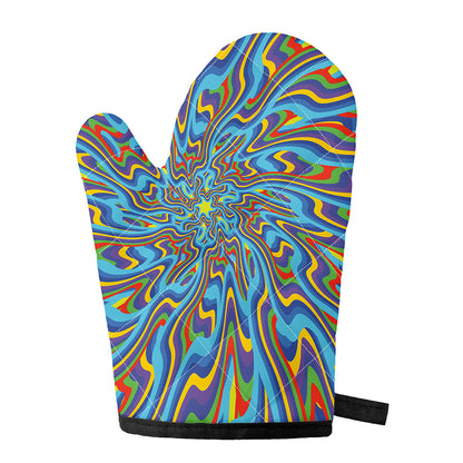 Psychedelic Print Single Oven Mitt