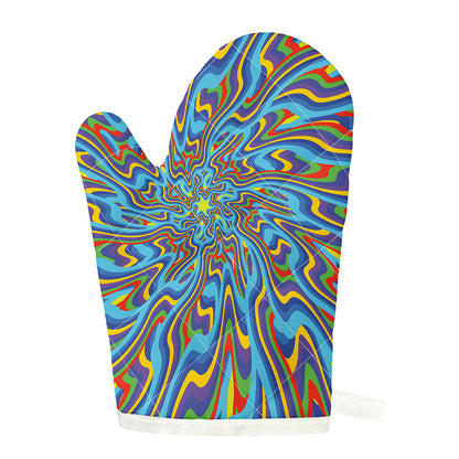 Psychedelic Print Single Oven Mitt