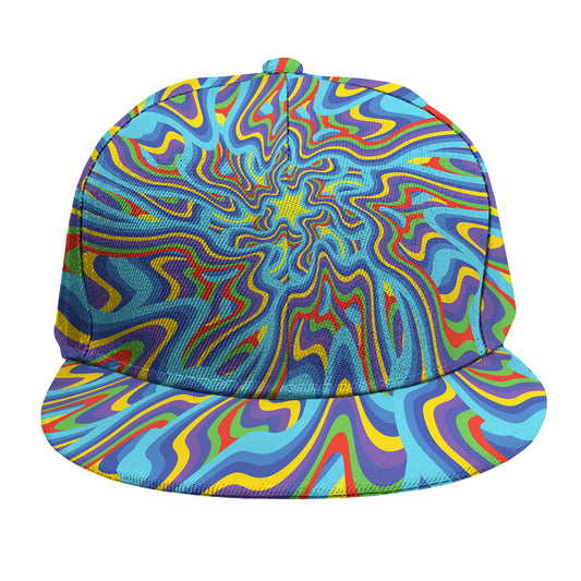 Psychedelic Print Snapback Cap