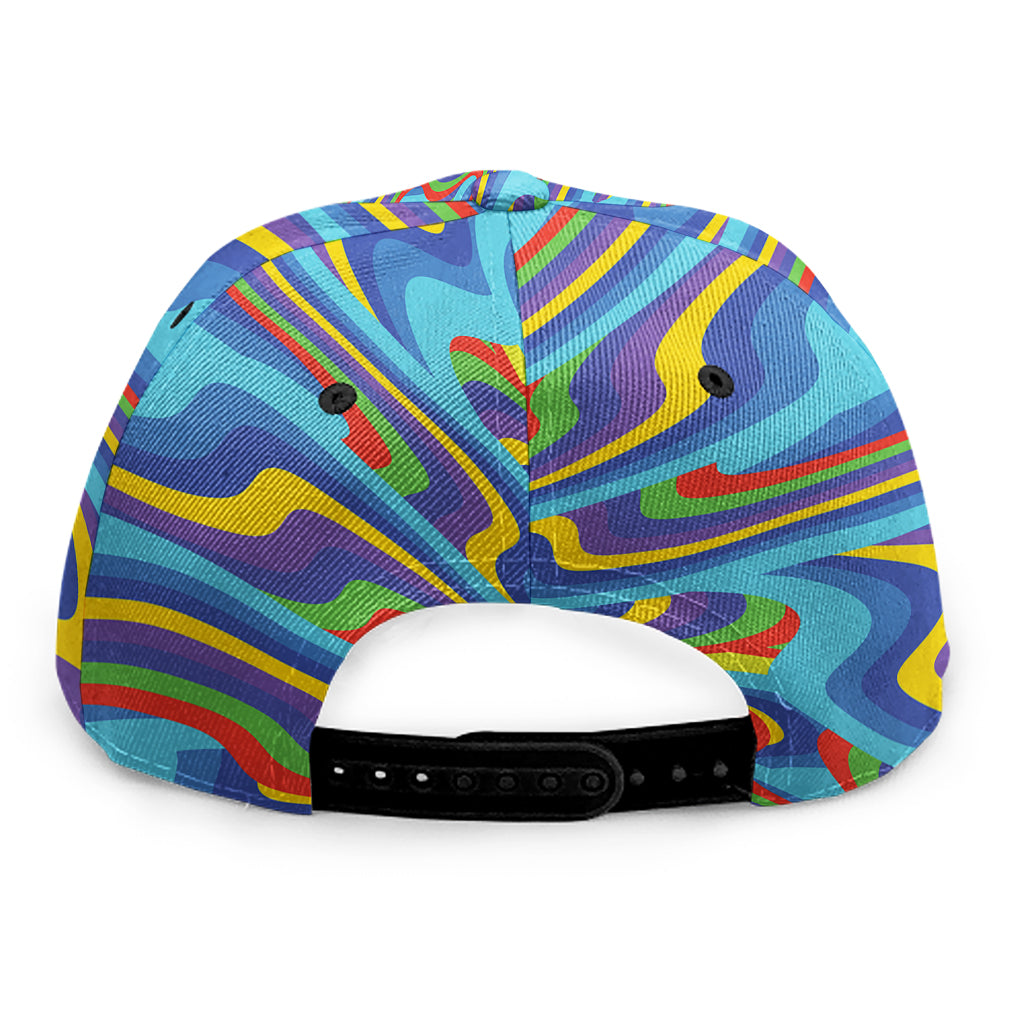 Psychedelic Print Snapback Cap