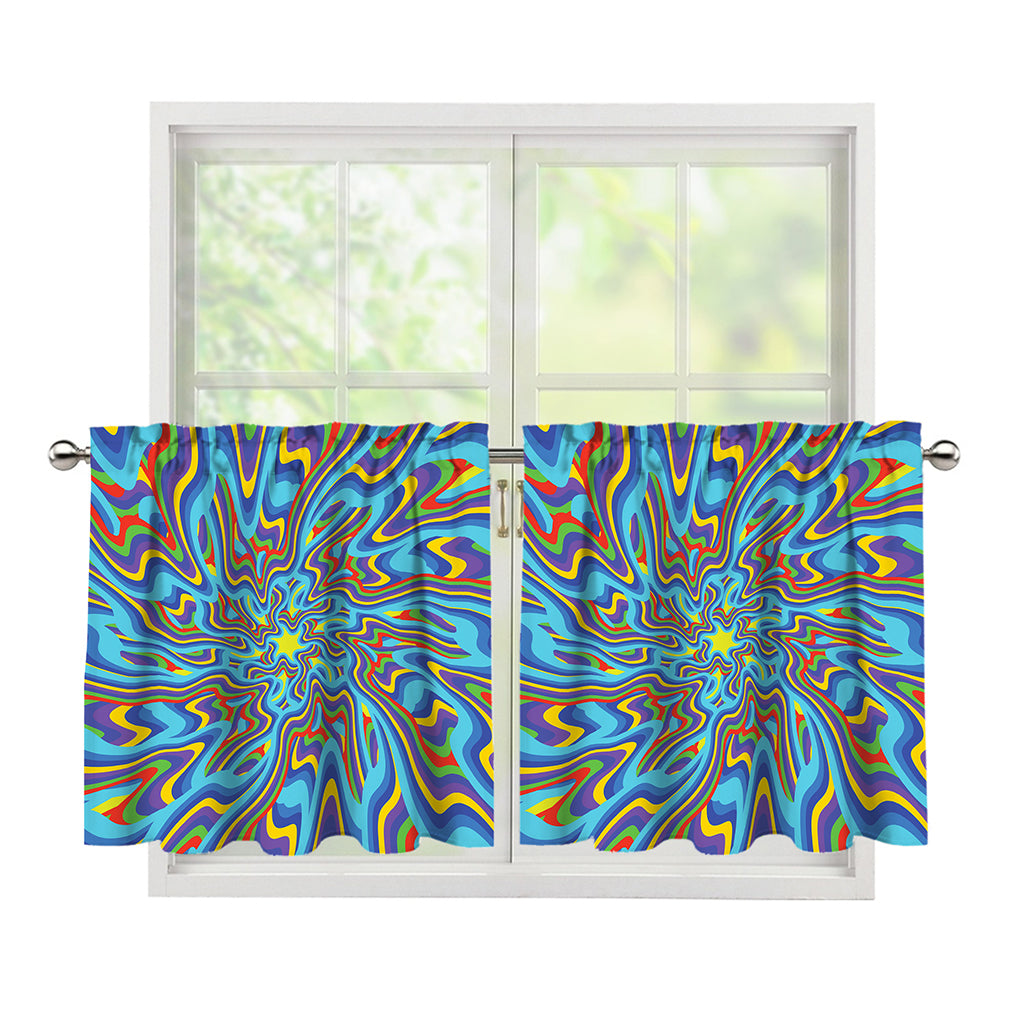 Psychedelic Print Tier Curtains