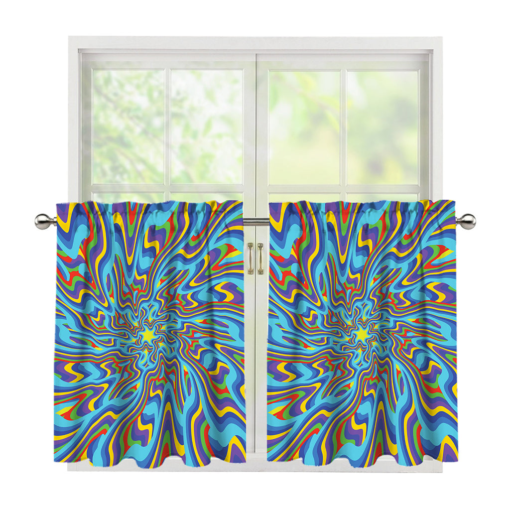 Psychedelic Print Tier Curtains