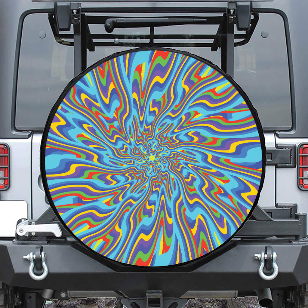 Psychedelic Print Tire Cover