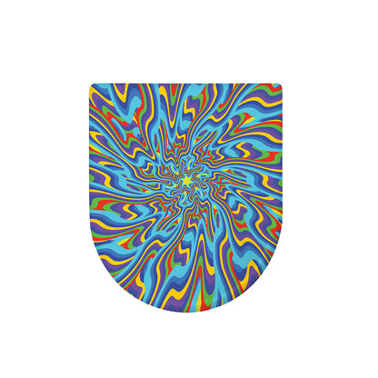 Psychedelic Print Toilet Lid Cover