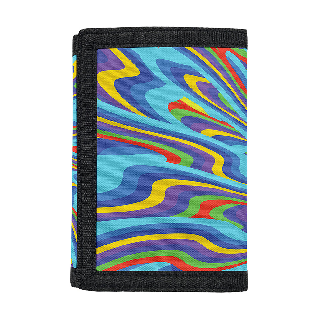Psychedelic Print Trifold Wallet
