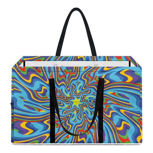 Psychedelic Print Utility Tote Bag