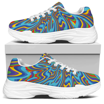 Psychedelic Print White Chunky Shoes