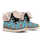 Psychedelic Print Winter Boots