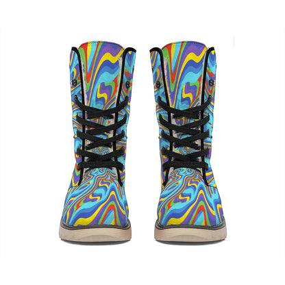 Psychedelic Print Winter Boots