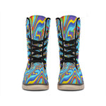 Psychedelic Print Winter Boots