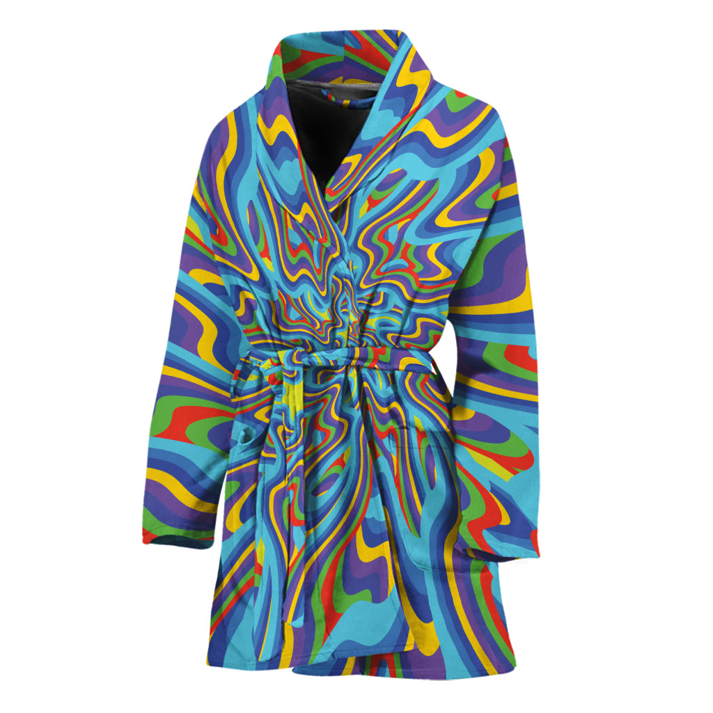 Psychedelic Print Women's Bathrobe