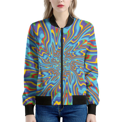 Psychedelic Print Women's Bomber Jacket