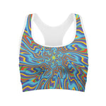 Psychedelic Print Women's Sports Bra