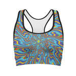 Psychedelic Print Women's Sports Bra