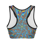 Psychedelic Print Women's Sports Bra