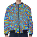 Psychedelic Print Zip Sleeve Bomber Jacket