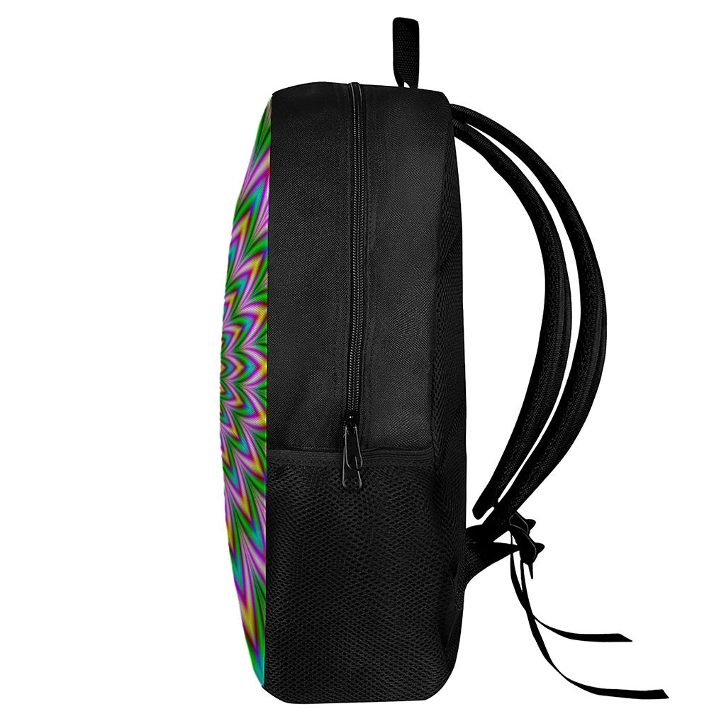 Psychedelic Radiant Optical Illusion 17 Inch Backpack
