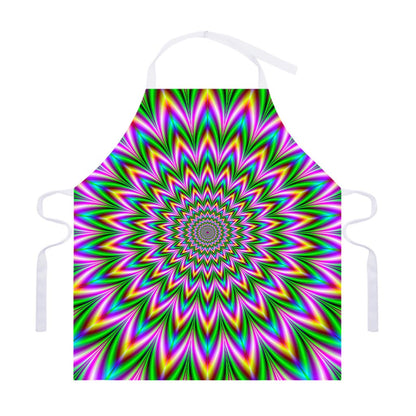Psychedelic Radiant Optical Illusion Adjustable Apron