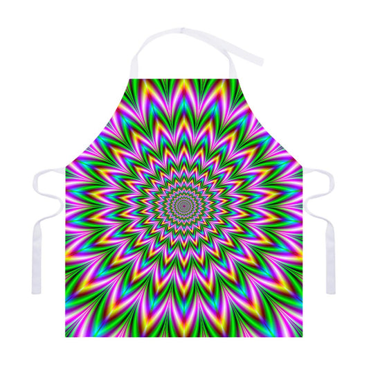 Psychedelic Radiant Optical Illusion Adjustable Apron