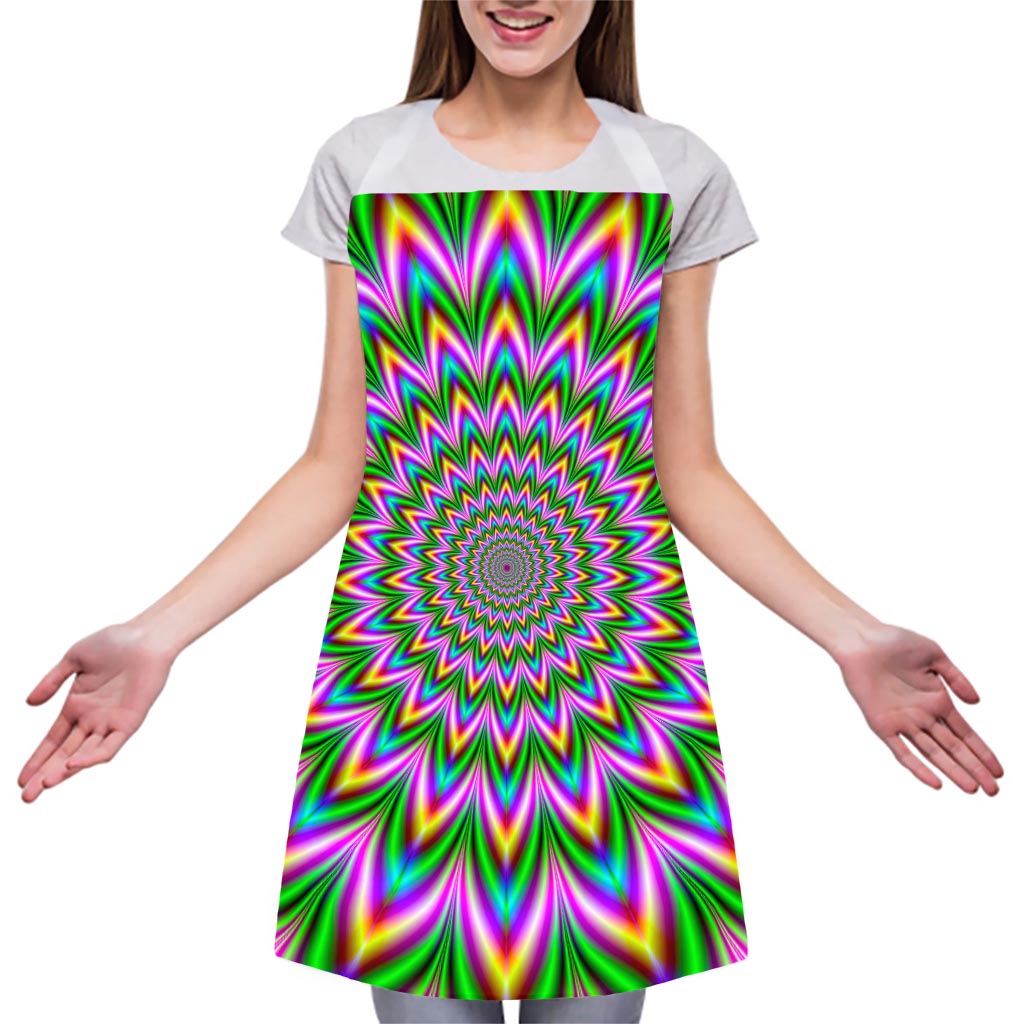 Psychedelic Radiant Optical Illusion Adjustable Apron