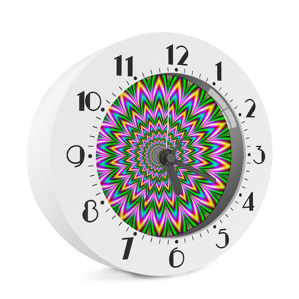 Psychedelic Radiant Optical Illusion Alarm Clock
