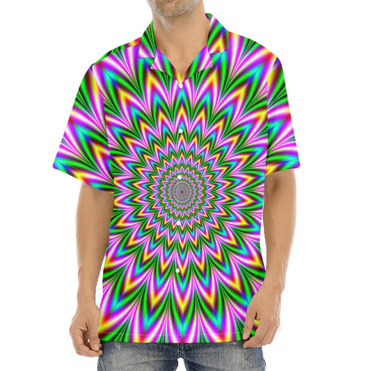 Psychedelic Radiant Optical Illusion Aloha Shirt