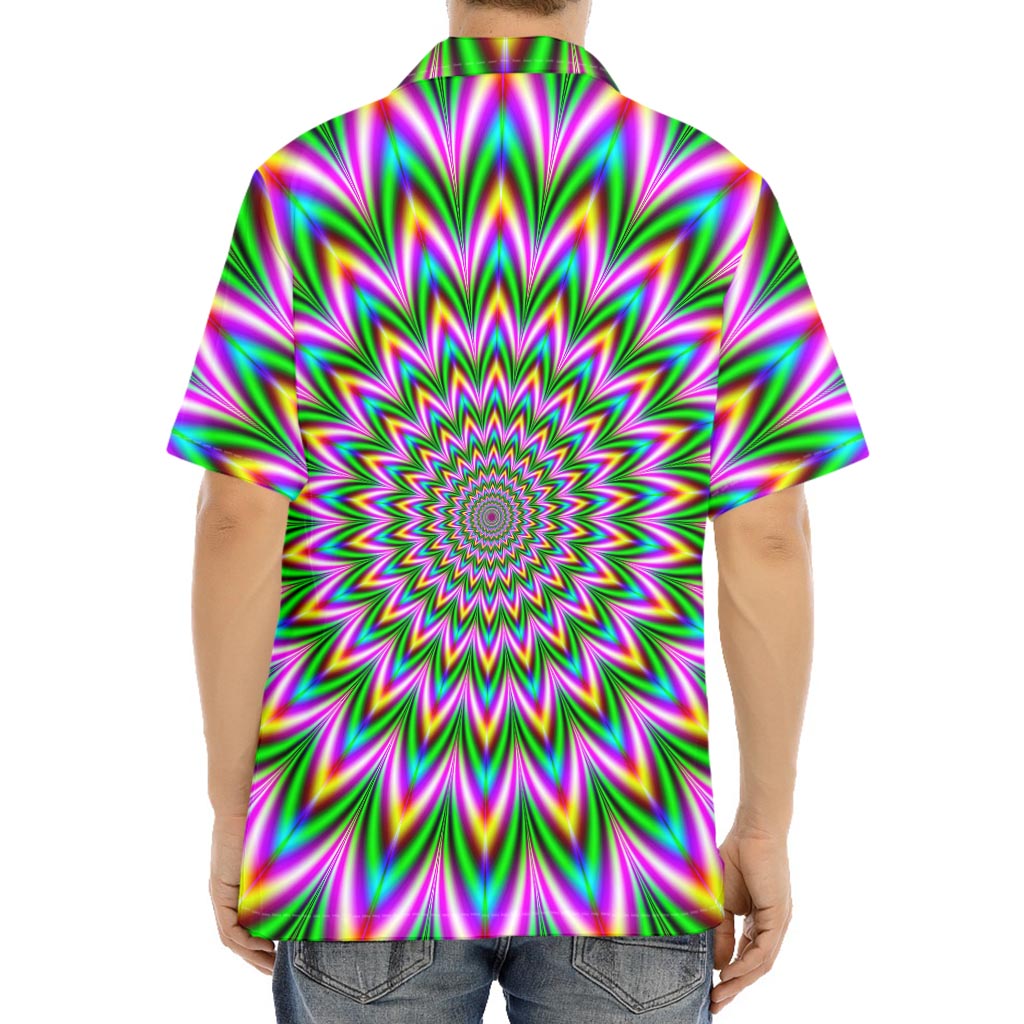 Psychedelic Radiant Optical Illusion Aloha Shirt
