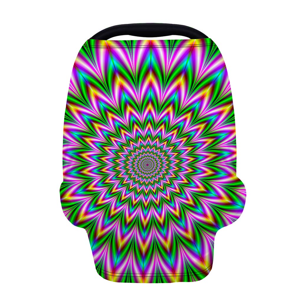 Psychedelic Radiant Optical Illusion Baby Seat Cover