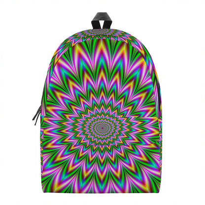 Psychedelic Radiant Optical Illusion Backpack