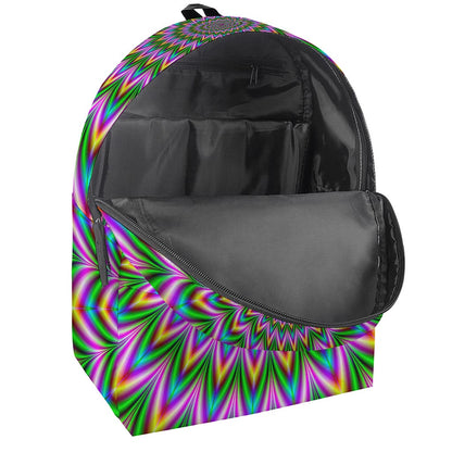 Psychedelic Radiant Optical Illusion Backpack