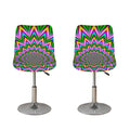 Psychedelic Radiant Optical Illusion Bar Stool Covers