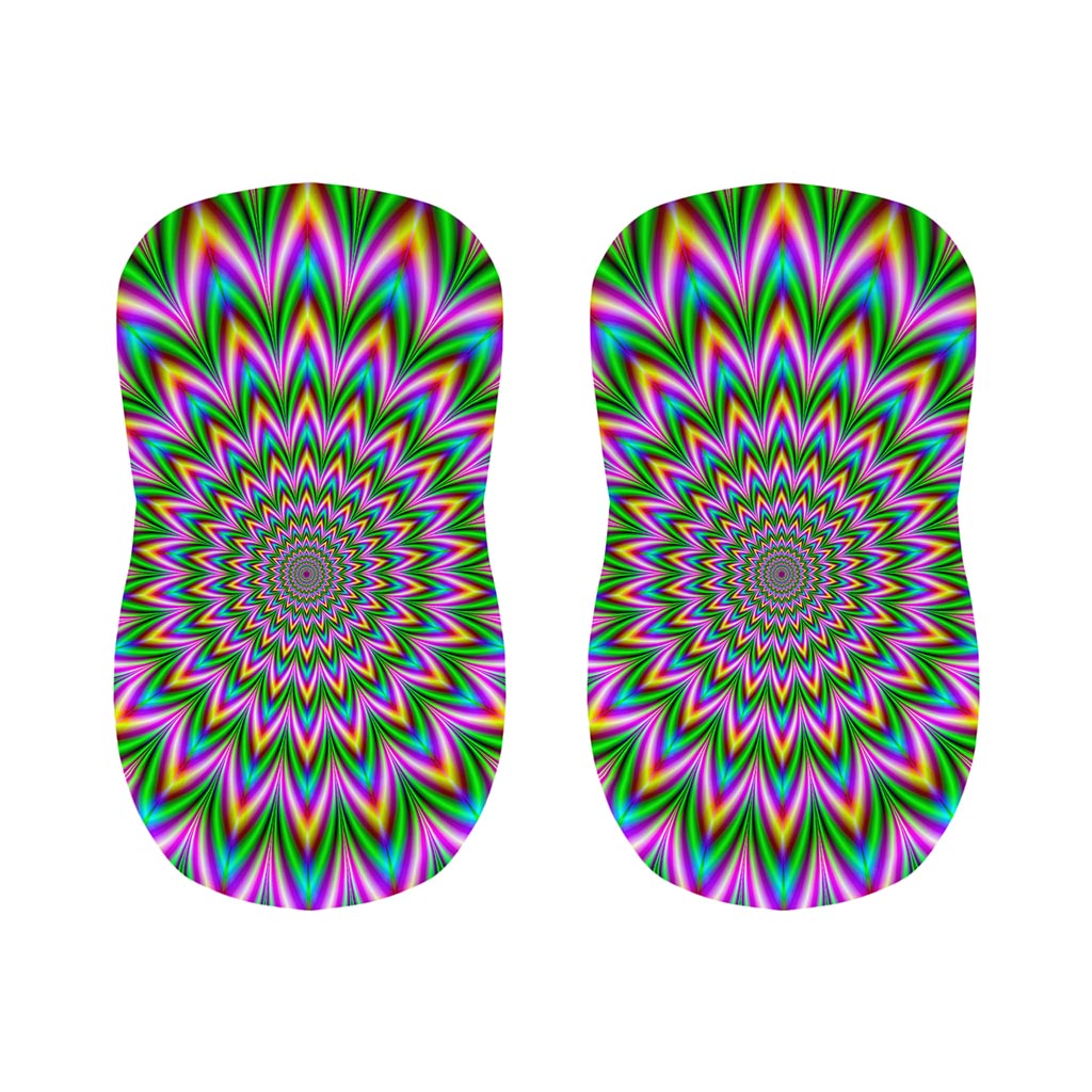 Psychedelic Radiant Optical Illusion Bar Stool Covers