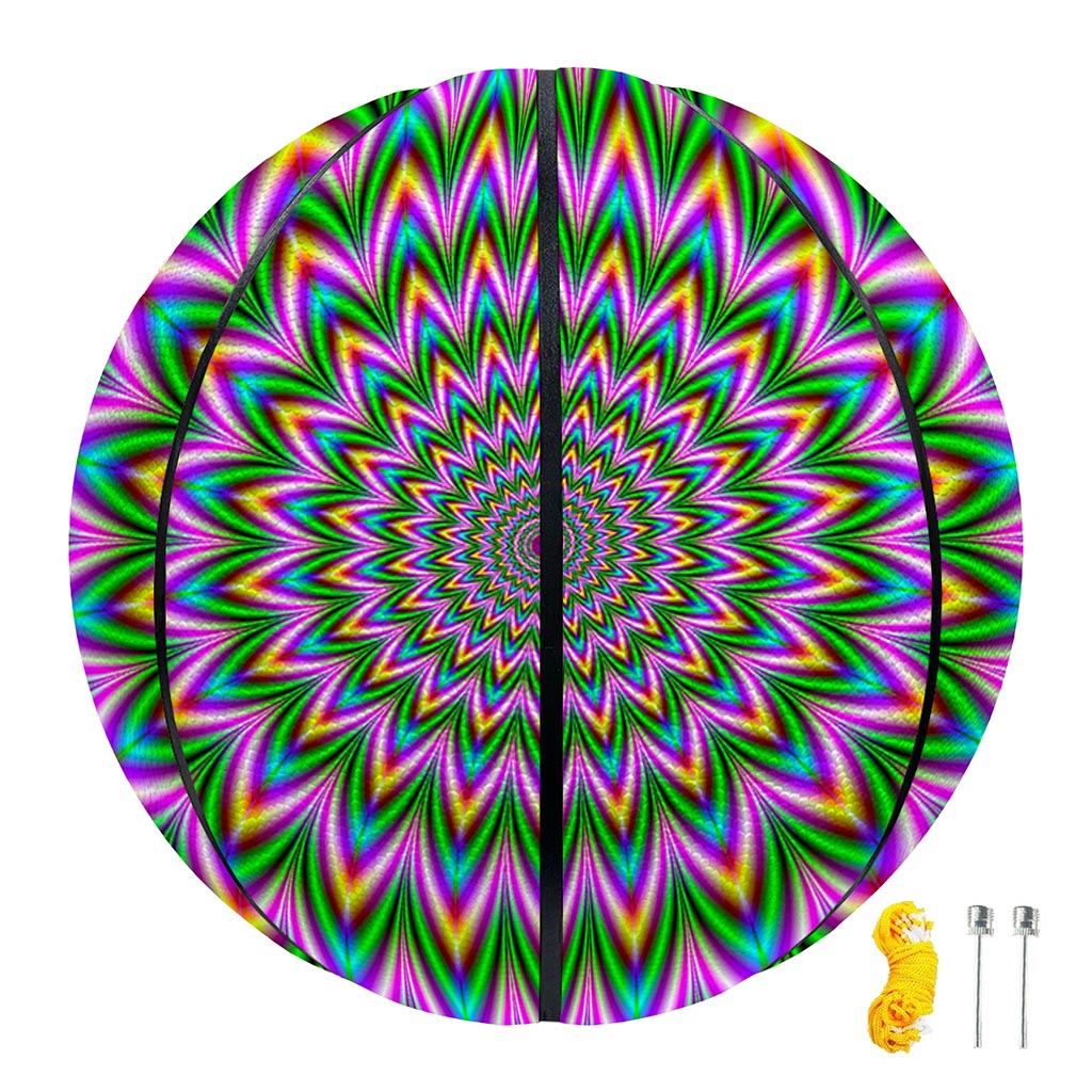 Psychedelic Radiant Optical Illusion Basketball