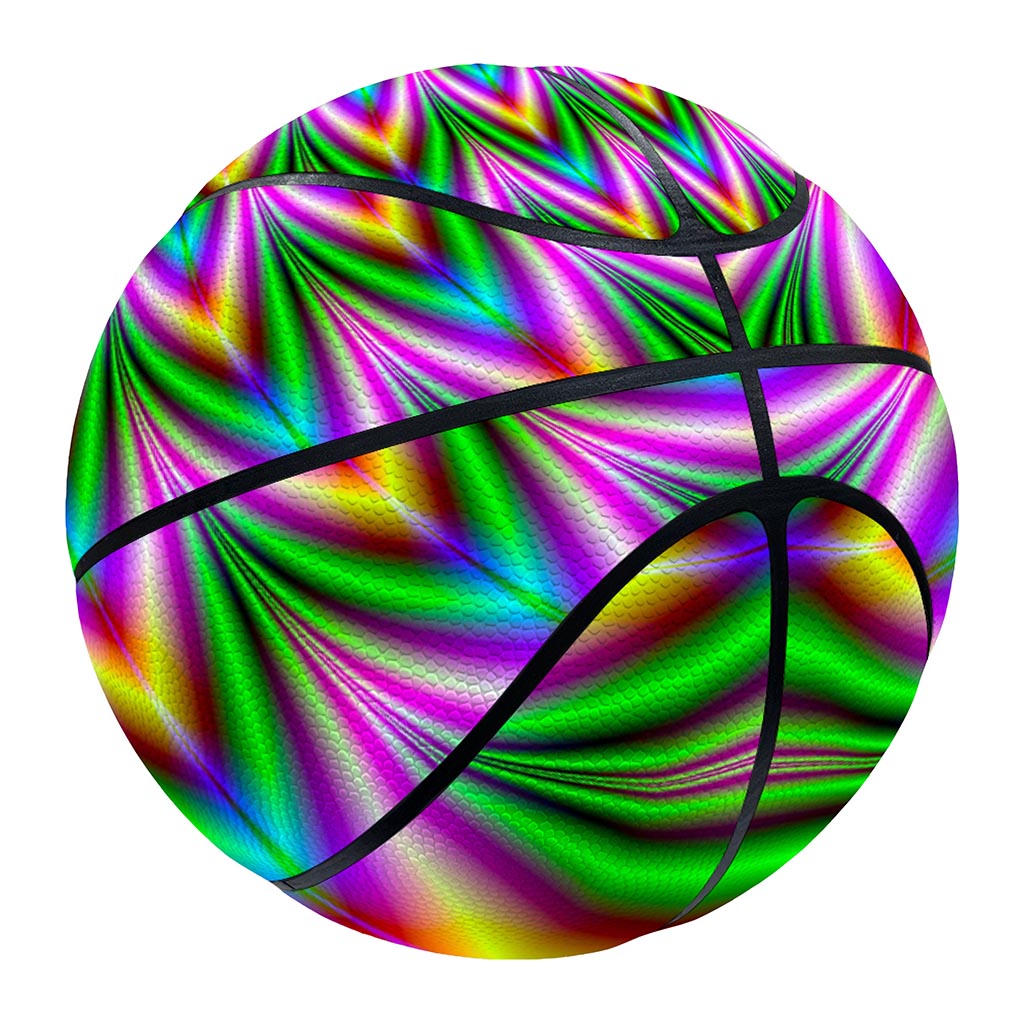 Psychedelic Radiant Optical Illusion Basketball