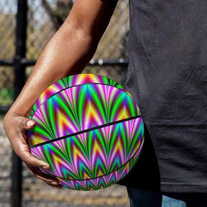 Psychedelic Radiant Optical Illusion Basketball