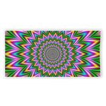 Psychedelic Radiant Optical Illusion Beach Towel