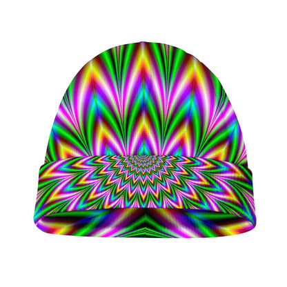 Psychedelic Radiant Optical Illusion Beanie