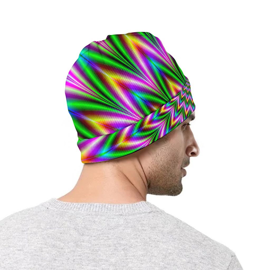 Psychedelic Radiant Optical Illusion Beanie