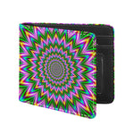 Psychedelic Radiant Optical Illusion Bifold Wallet
