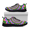 Psychedelic Radiant Optical Illusion Black Running Shoes