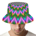 Psychedelic Radiant Optical Illusion Bucket Hat