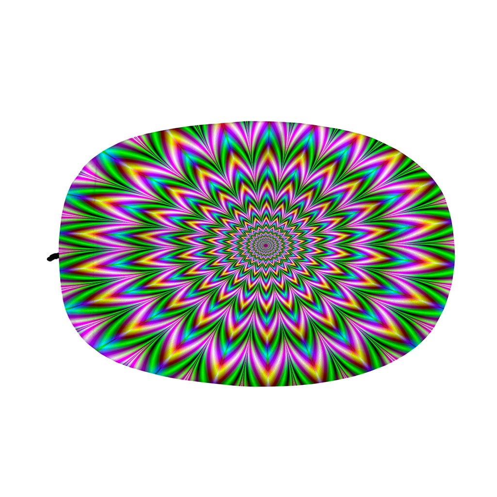 Psychedelic Radiant Optical Illusion Car Side Mirror Covers