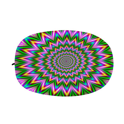 Psychedelic Radiant Optical Illusion Car Side Mirror Covers