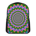 Psychedelic Radiant Optical Illusion Casual Backpack