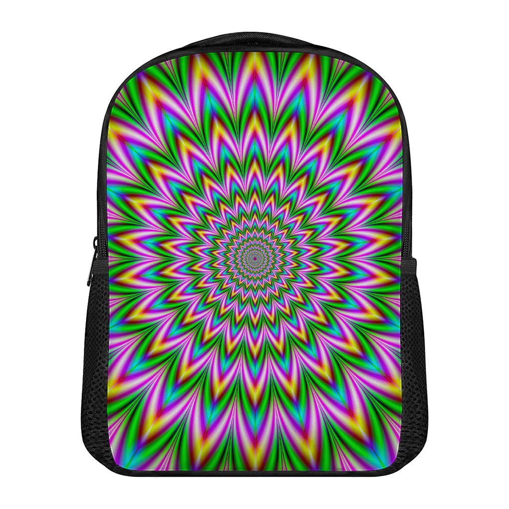 Psychedelic Radiant Optical Illusion Casual Backpack