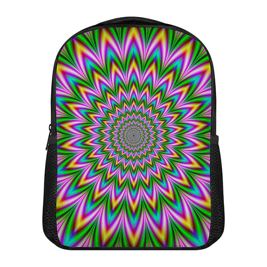 Psychedelic Radiant Optical Illusion Casual Backpack