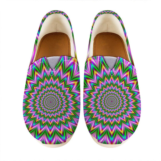Psychedelic Radiant Optical Illusion Casual Shoes