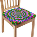 Psychedelic Radiant Optical Illusion Chair Cushion Cover