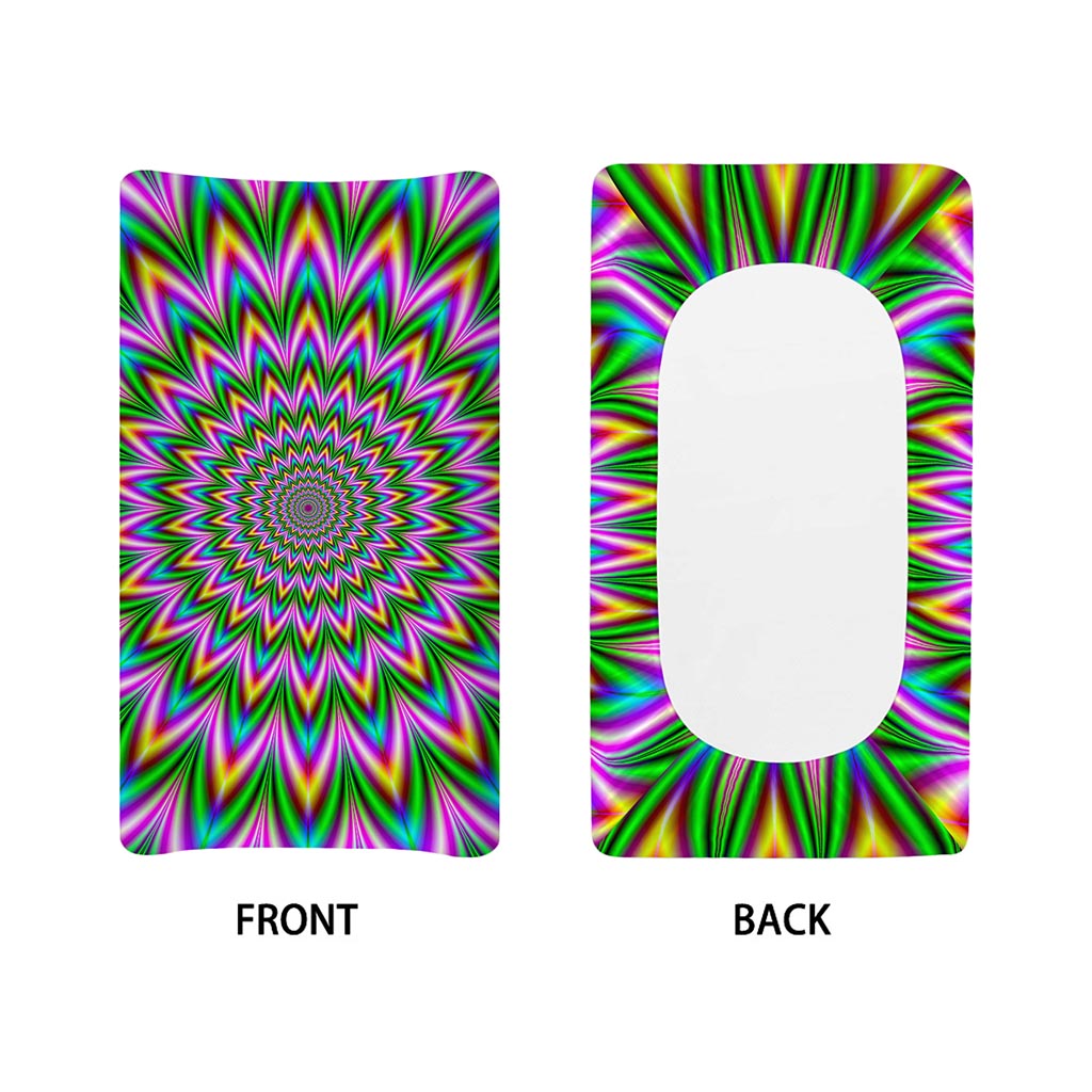 Psychedelic Radiant Optical Illusion Changing Pad Cover