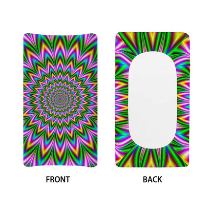 Psychedelic Radiant Optical Illusion Changing Pad Cover